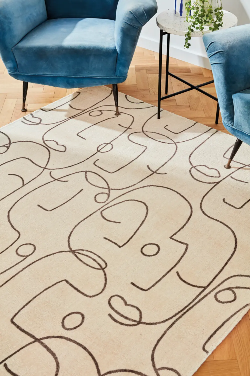Scion Screen Printed Epsilon Charcoal 023801 Rug - Image 2