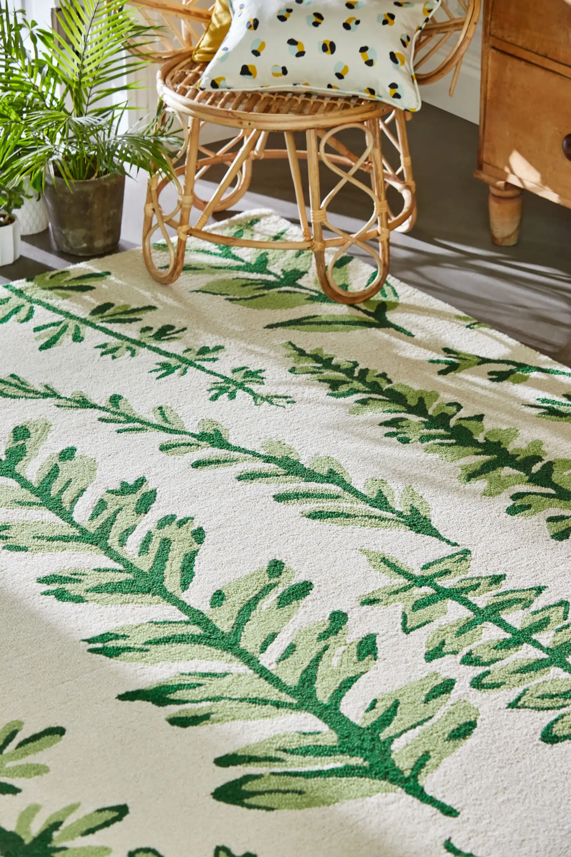 Scion Screen Printed Ferns Juniper 125907 Rug - Image 2