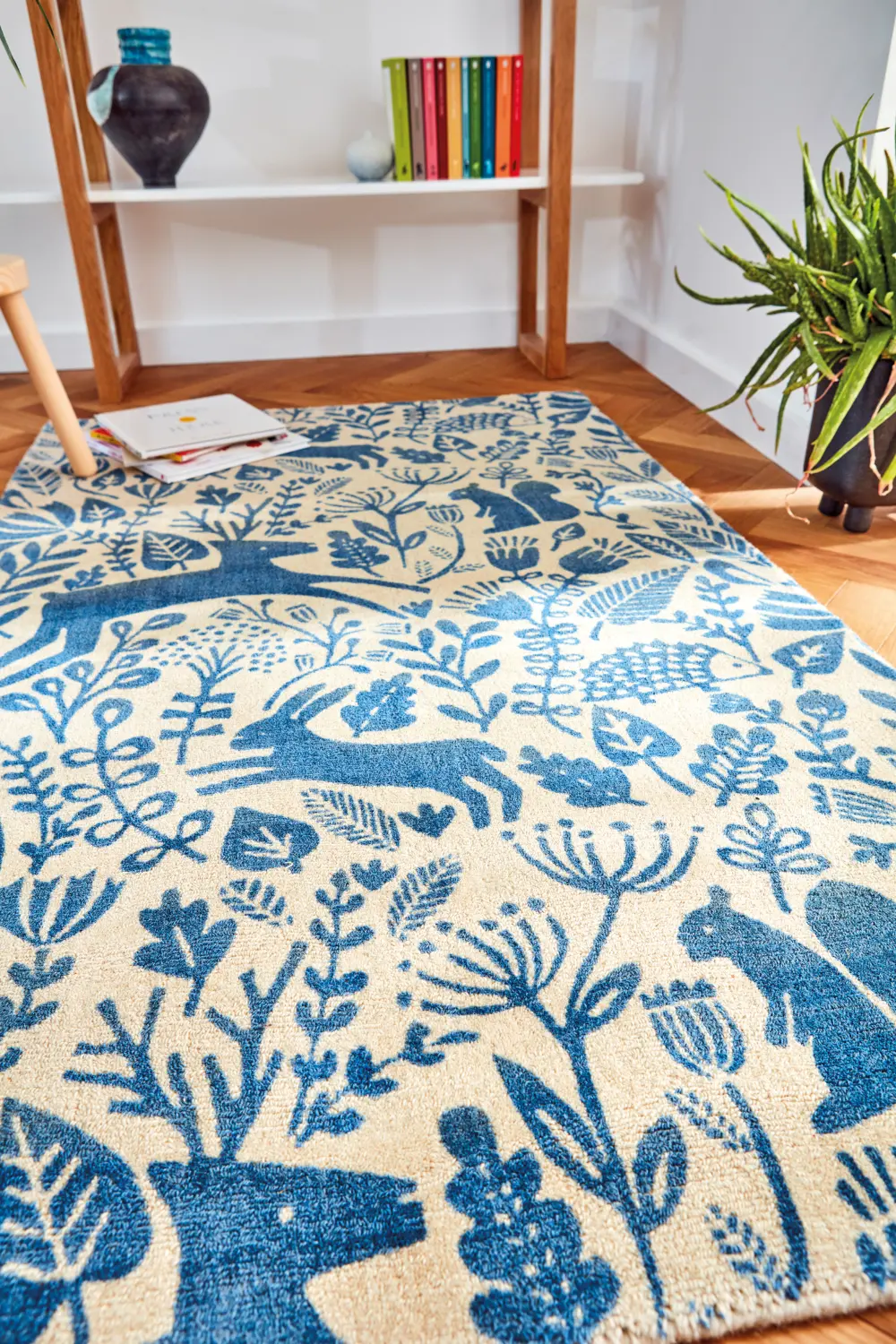 Scion Screen Printed Kelda Cobalt 023508 Rug - Image 4