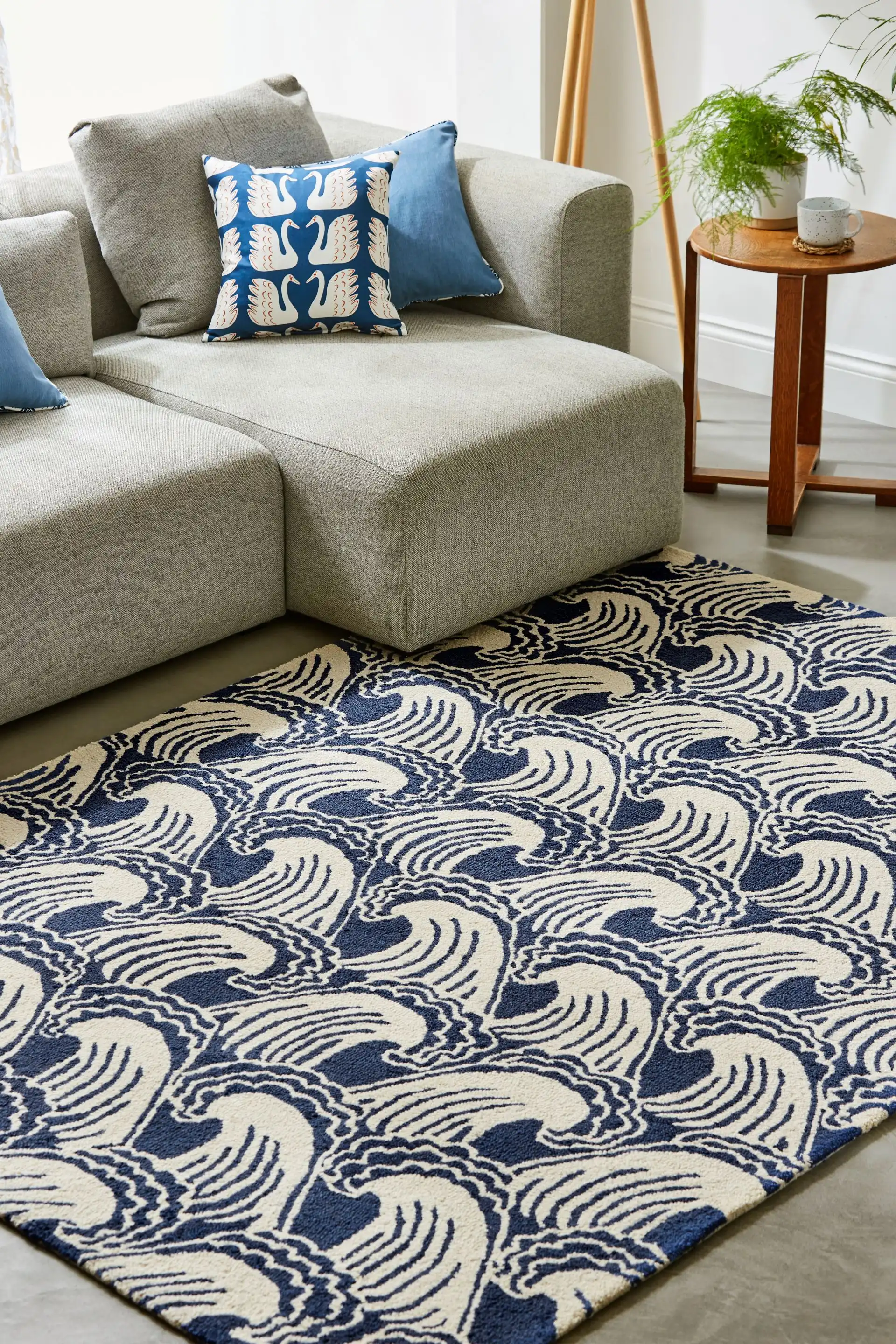 Scion Screen Printed Ride The Wave Denim 125608 Rug - Image 2