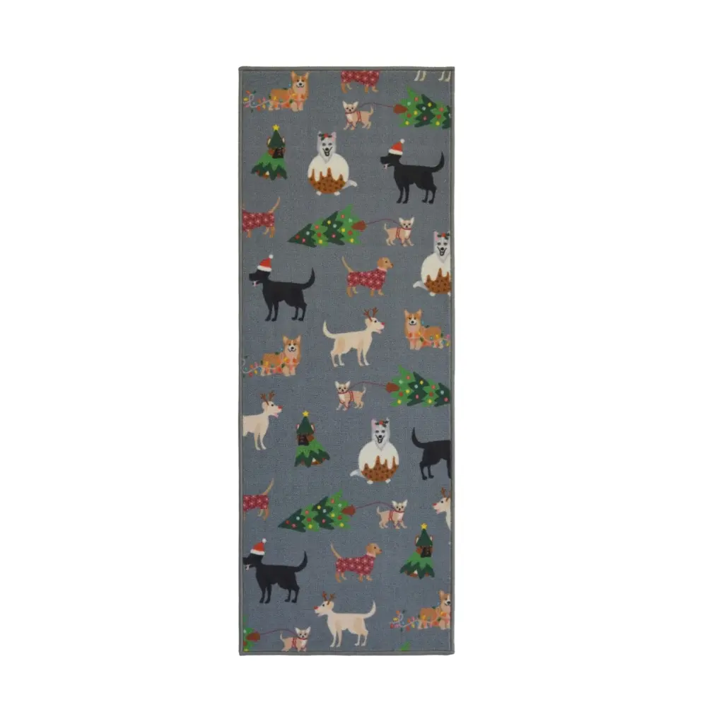 Seasonal Runners Multi Dogs Grey Washable - Image 5