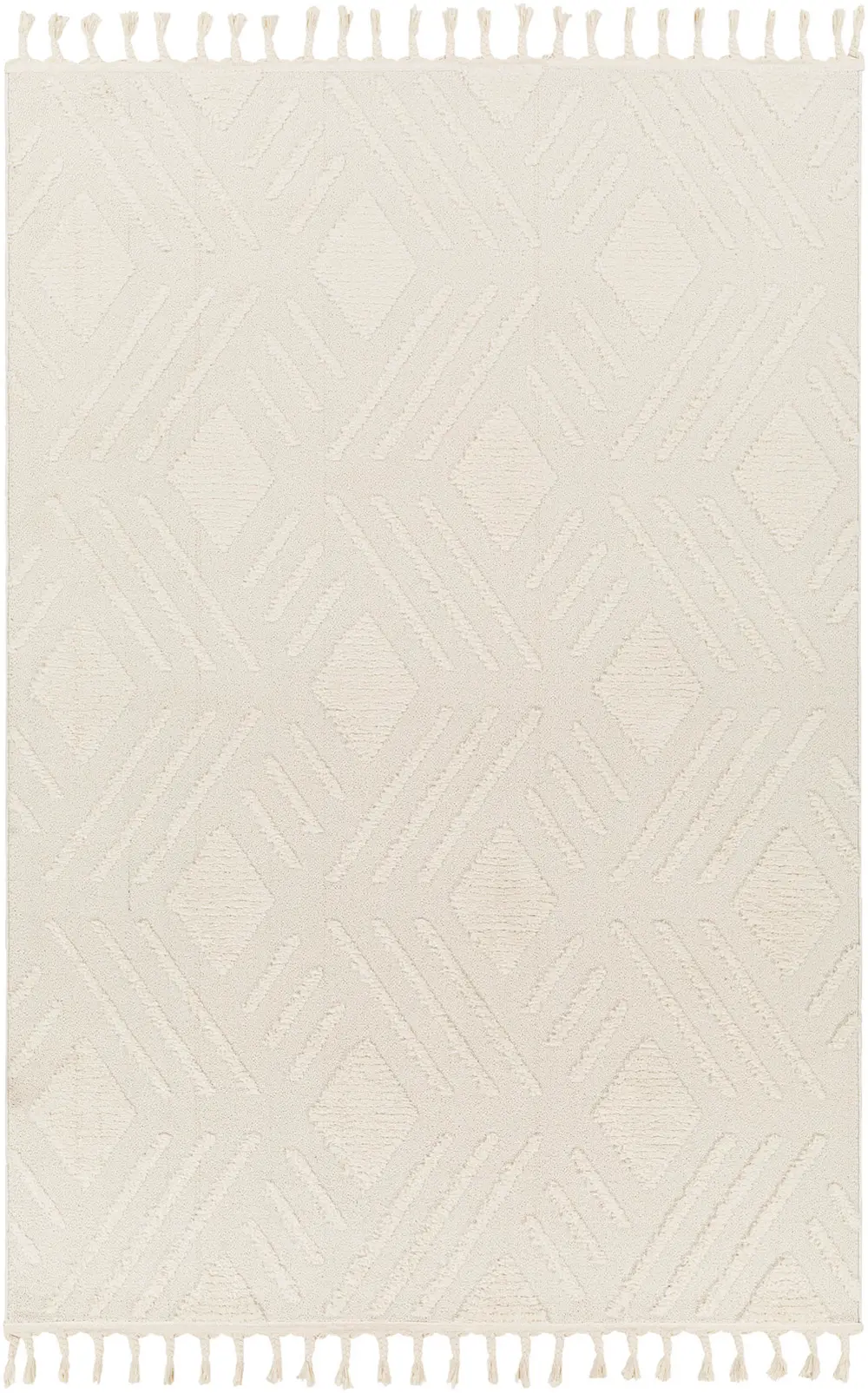 Selene Berber Geometric High Pile Ivory Rug - Image 3