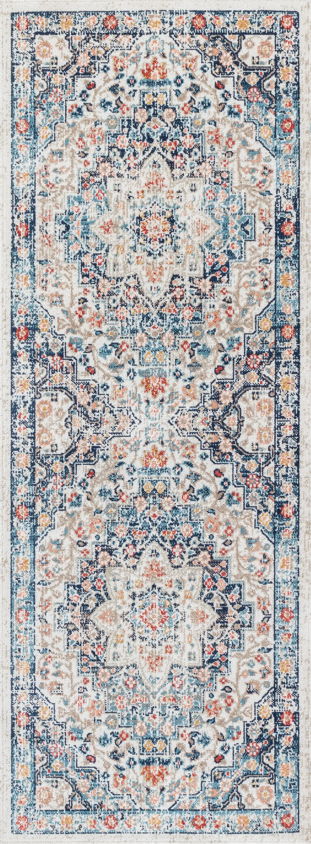Selma In- & Outdoor Oriental Boho Dark Blue Rug - Image 10