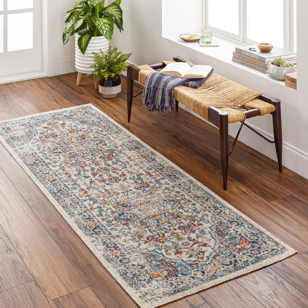 Selma In- & Outdoor Oriental Boho Dark Blue Rug - Image 13