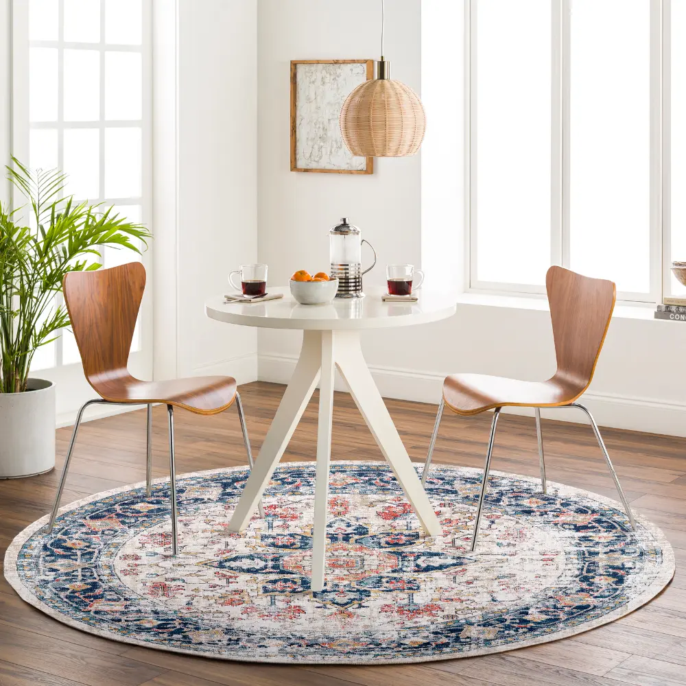 Selma In- & Outdoor Oriental Boho Dark Blue Rug - Image 2