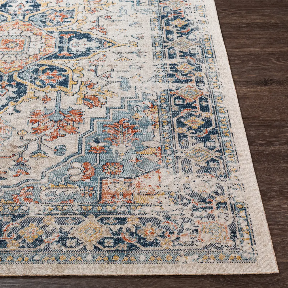 Selma In- & Outdoor Oriental Boho Dark Blue Rug - Image 9
