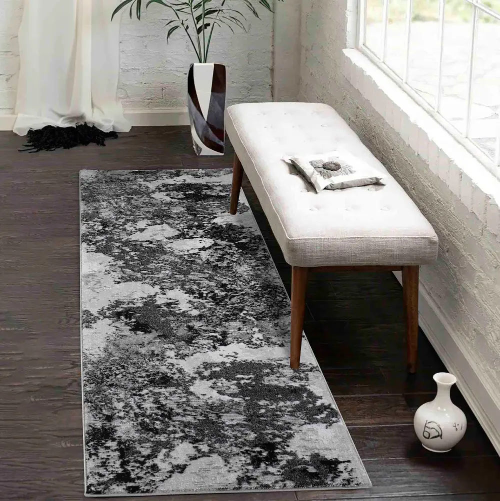 Serdim Serenity 271 Black Portrait Rug - Image 3