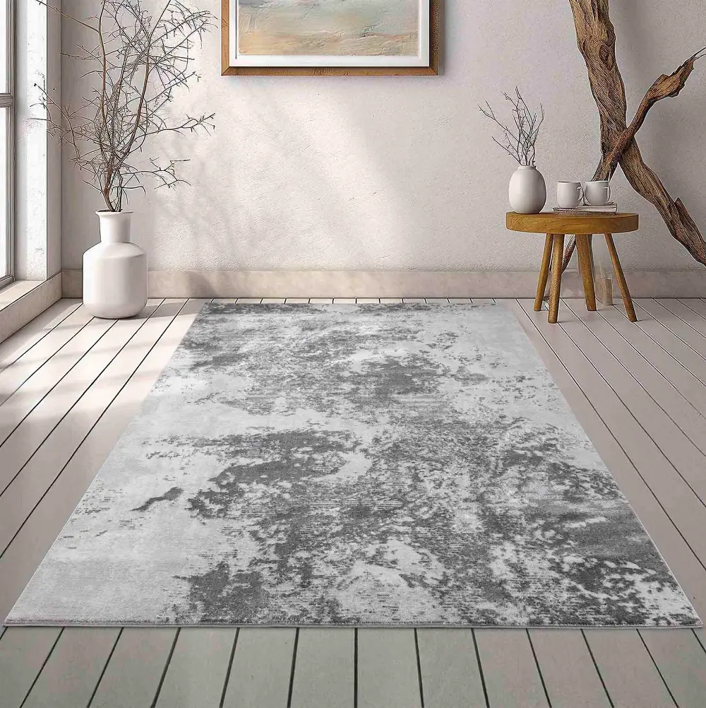 Serdim Serenity 271 Grey Portrait Rug - Image 2