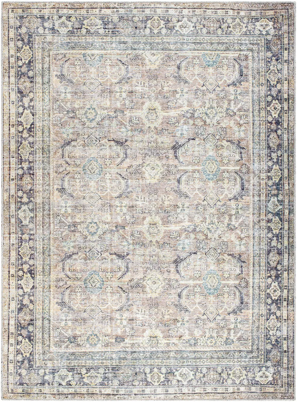 Darling Becki Owens X Livabliss Machine Washable Oriental Boho Light Silver Rug - Image 7
