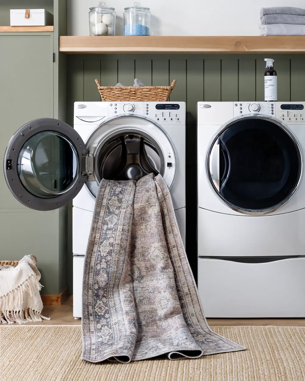 Darling Becki Owens X Livabliss Machine Washable Oriental Boho Light Silver Rug - Image 3