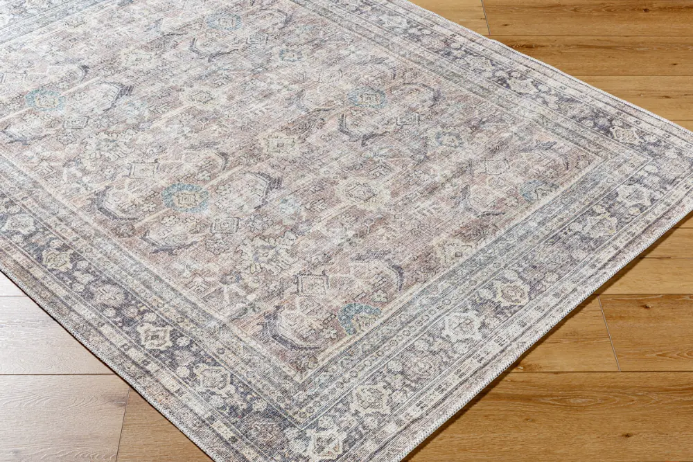 Darling Becki Owens X Livabliss Machine Washable Oriental Boho Light Silver Rug - Image 7