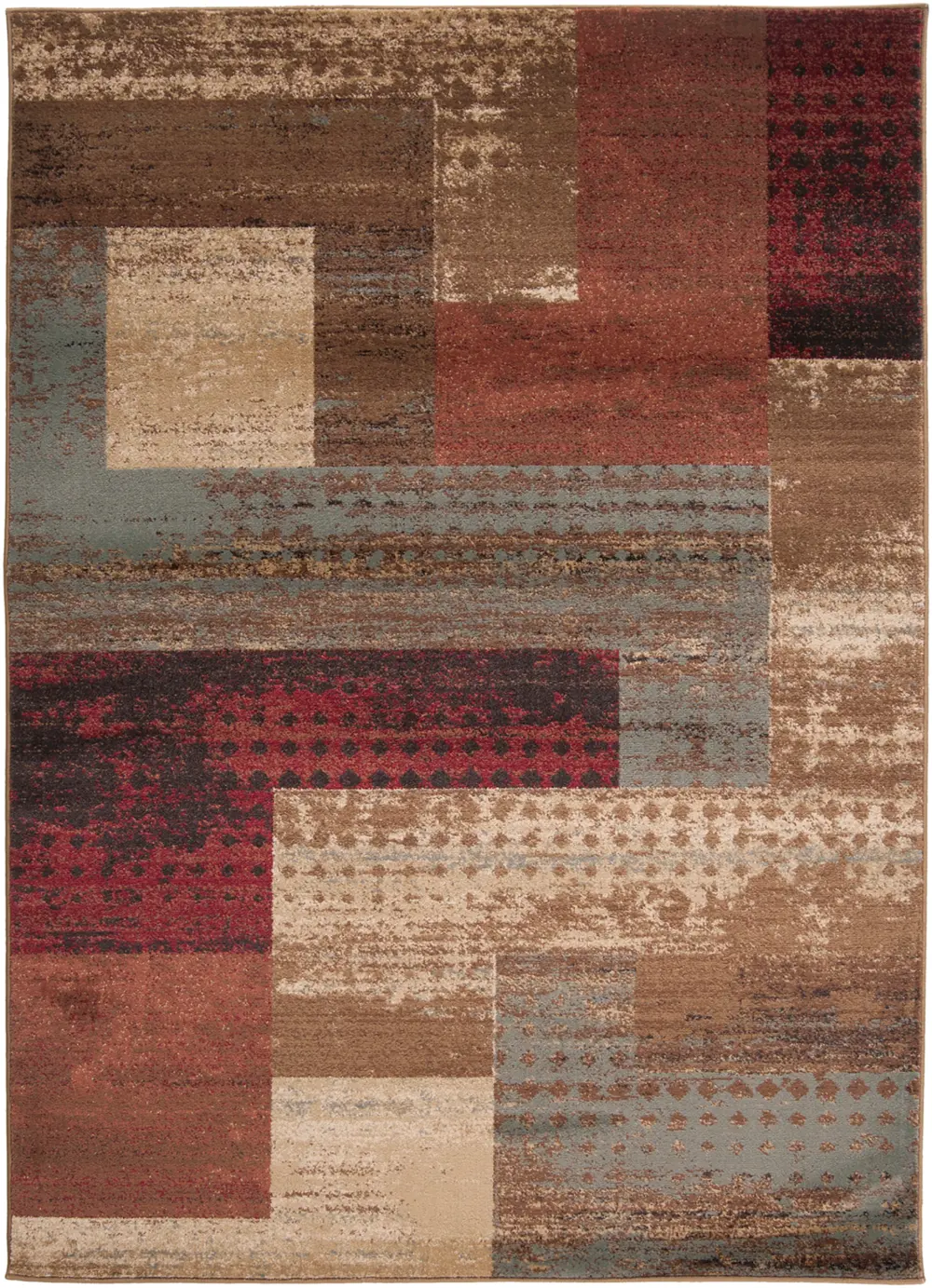 Shama Scandi Modern Dark Red Rug - Image 10