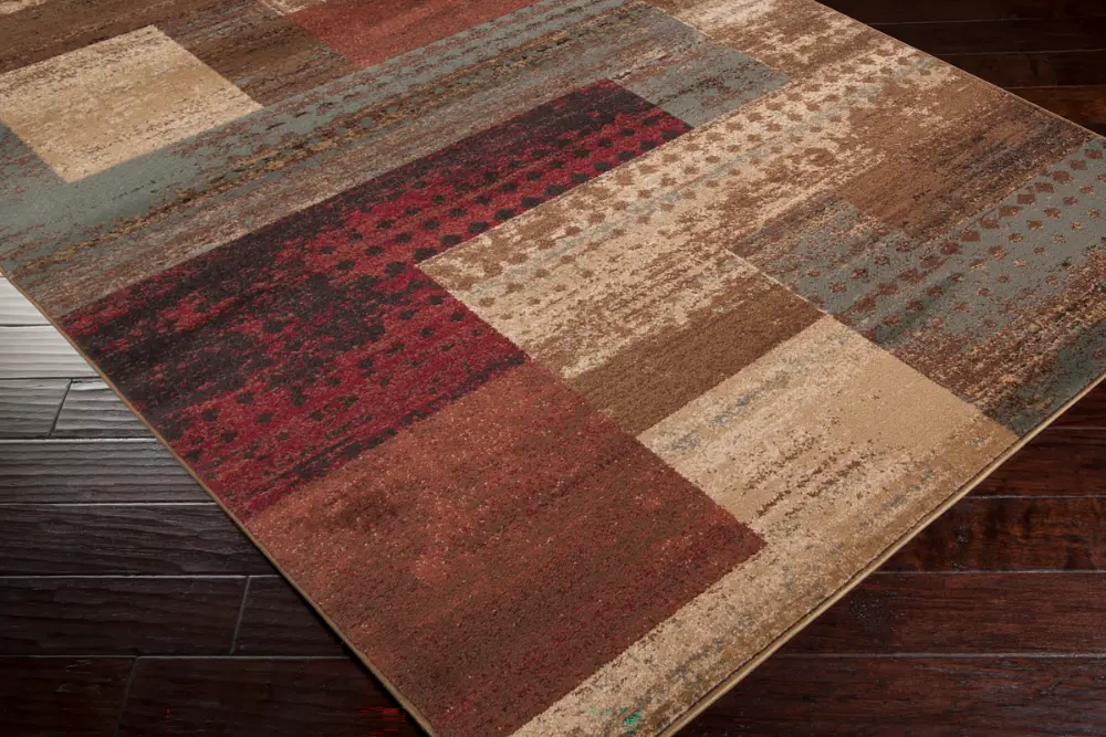 Shama Scandi Modern Dark Red Rug - Image 11