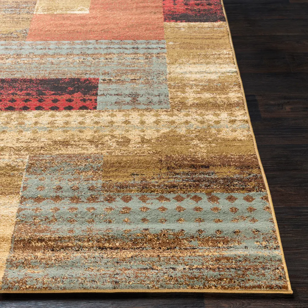 Shama Scandi Modern Dark Red Rug - Image 8