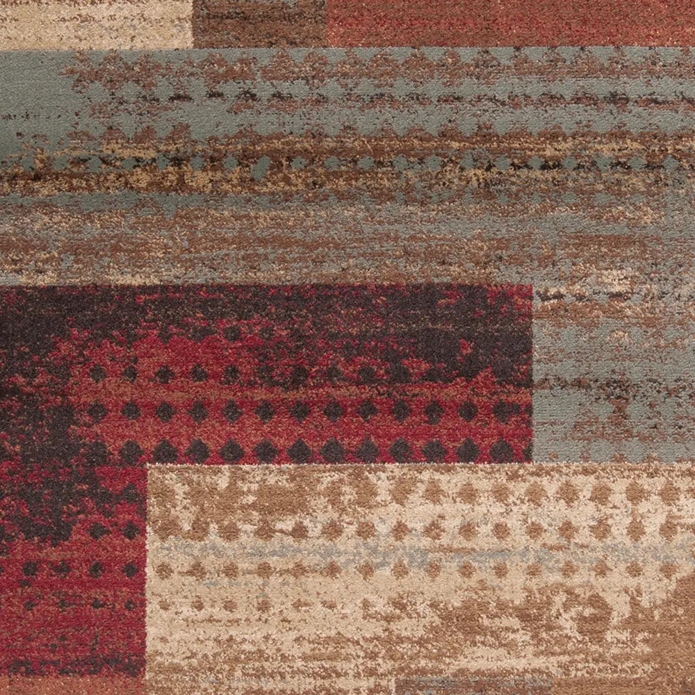 Shama Scandi Modern Dark Red Rug - Image 9