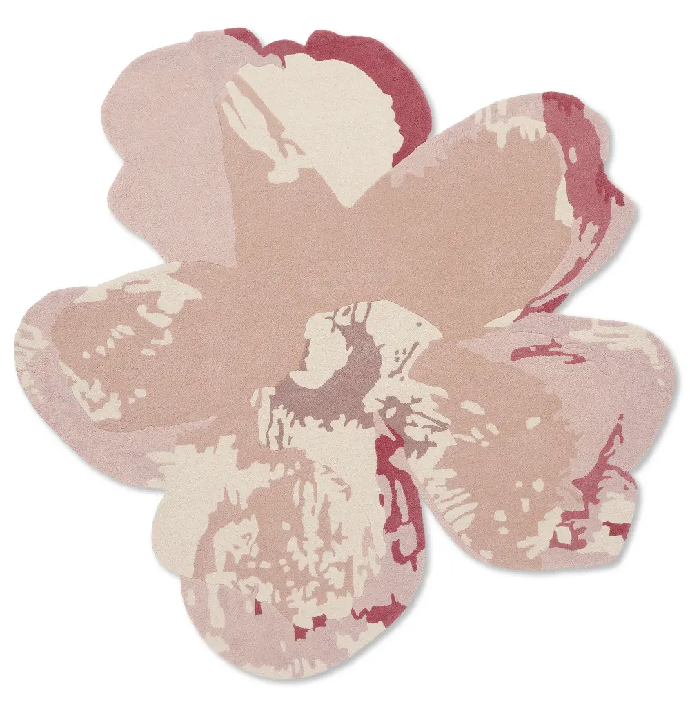 Shaped Magnolia Ted Baker -Light Pink 162302 Rug - Image 3