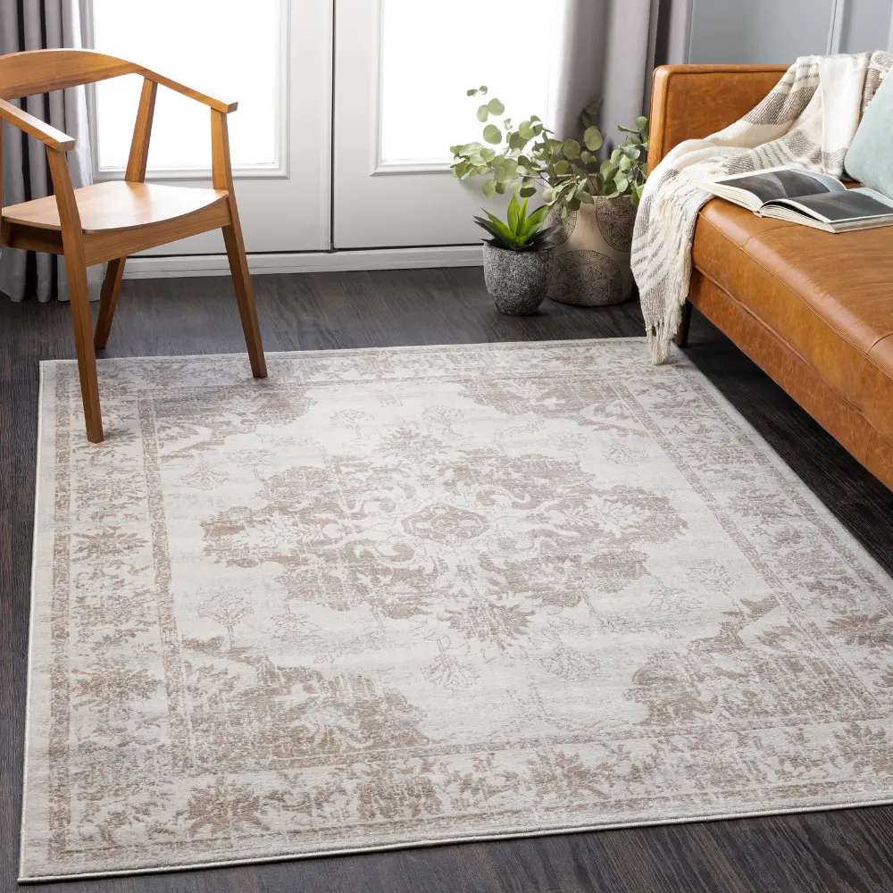 Shawna Vintage Oriental Boho Cream Rug - Image 2