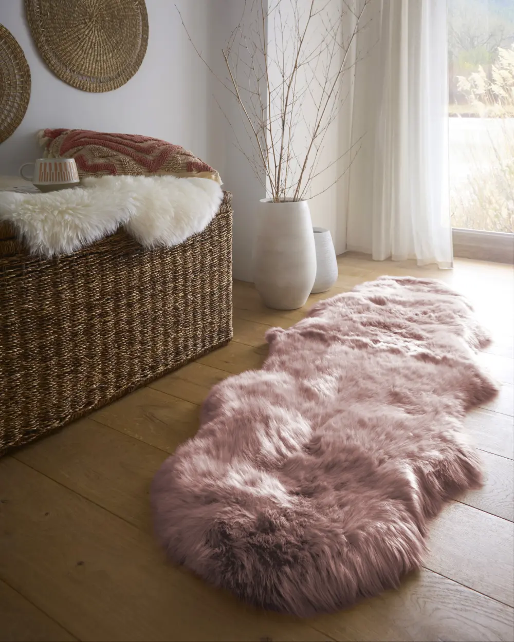 SheepSkins Hug Adobe Rose Rug - Image 3