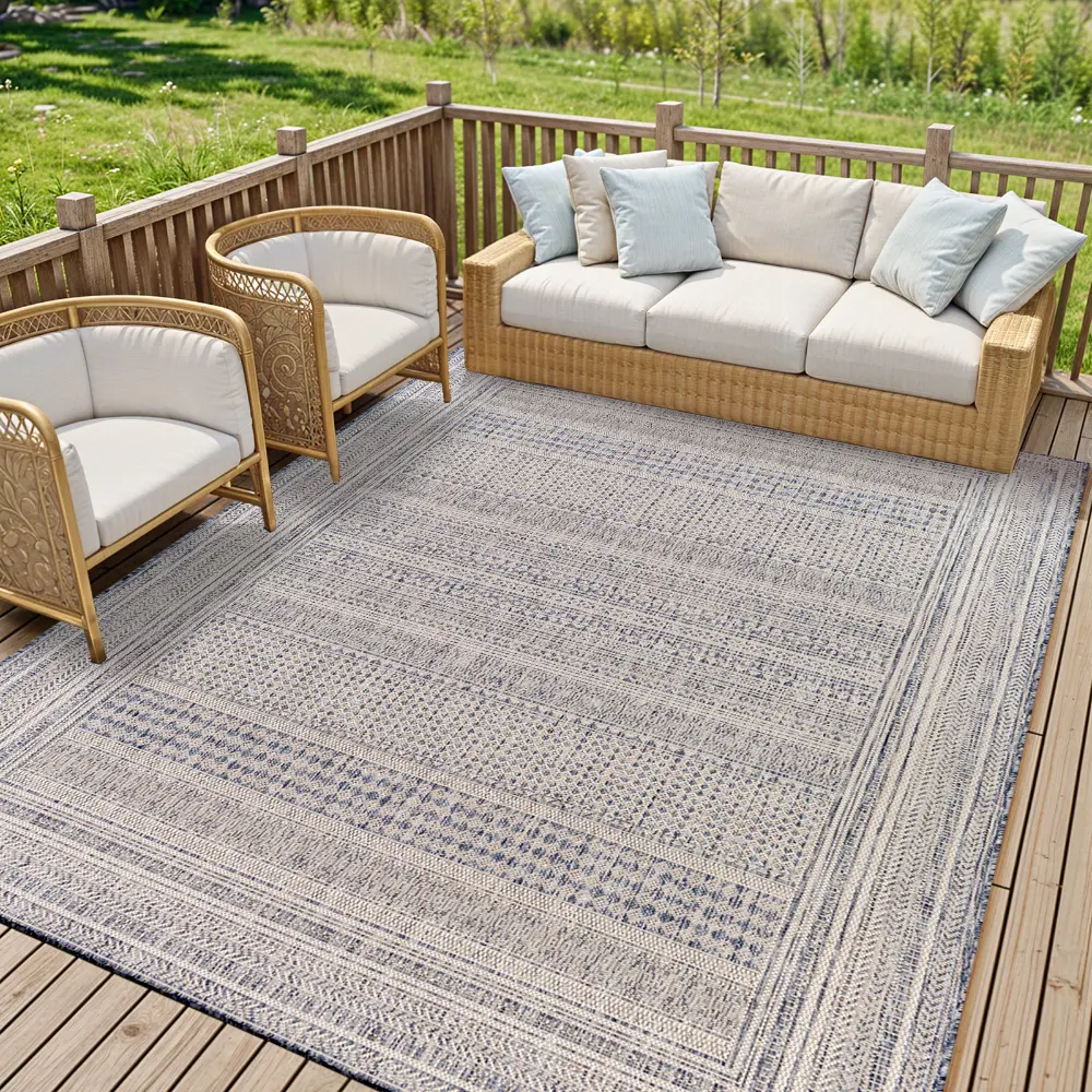 Sierra In- & Outdoor Global Dark Blue Rug