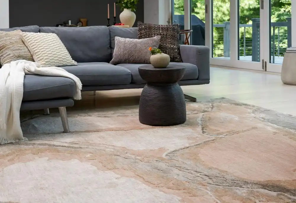 Silk Shadows SHA24 Beige Silver Rug - Image 2