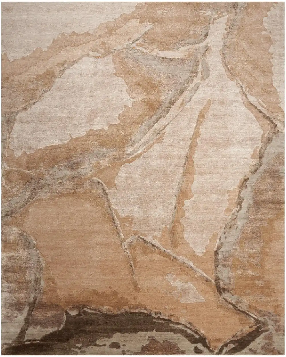 Silk Shadows SHA24 Beige Silver Rug - Image 9