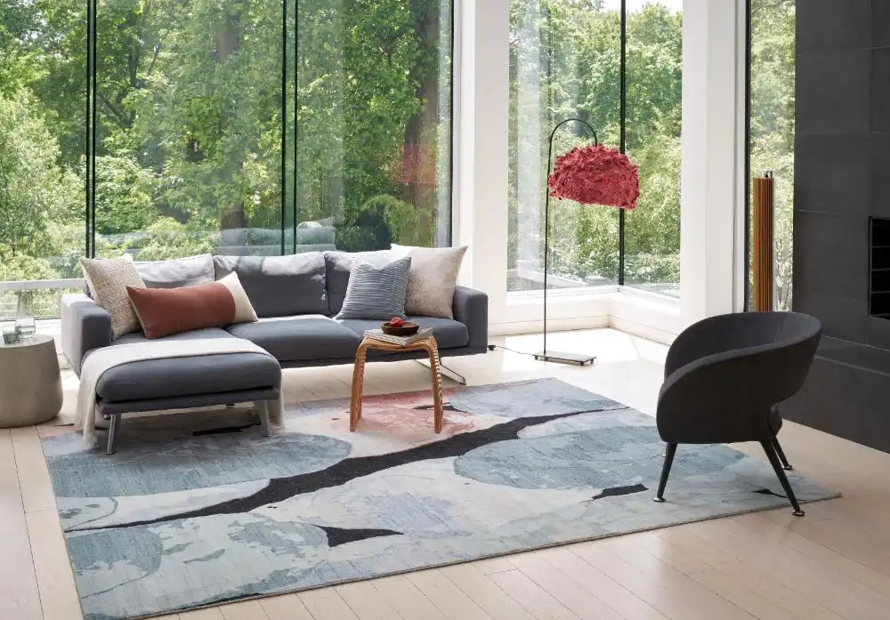 Silk Shadows SHA25 Blue Pink Rug - Image 2