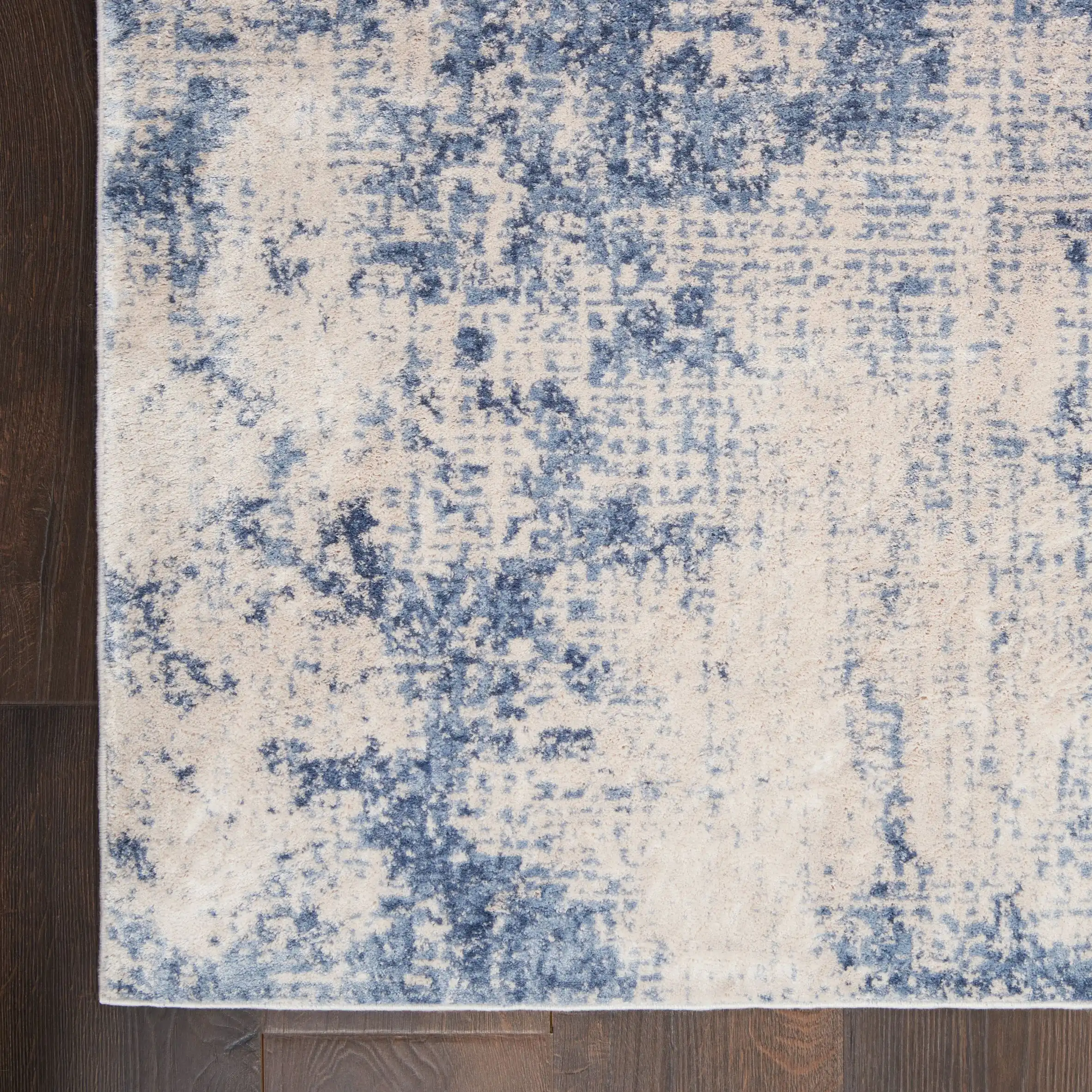 Silky Textures SLY01 Ivory Blue Rug - Image 3