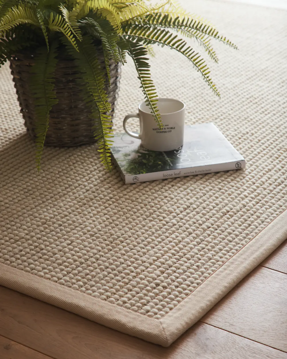 Sisal Boucle Natural/Beige Border - Image 3