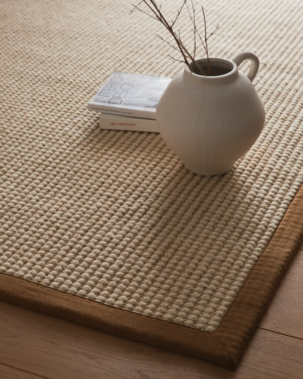 Sisal Boucle Natural/Mocha Border - Image 2