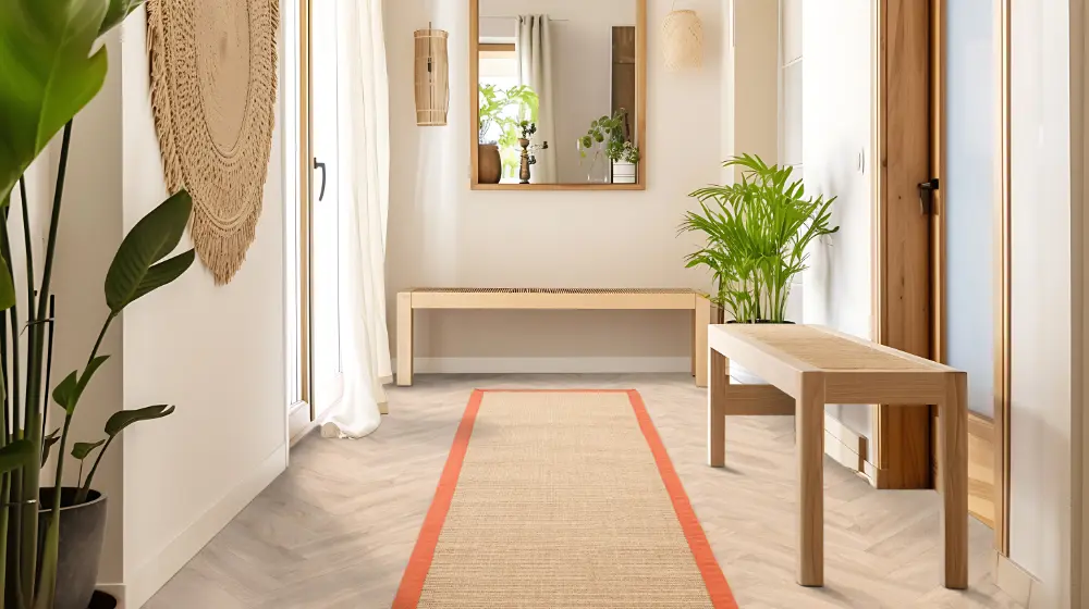 Sisal Linen Orange Rug - Image 5