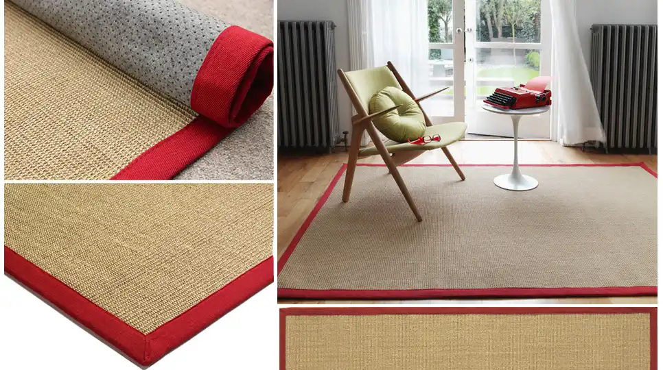 Sisal linen / red Rug - Image 7
