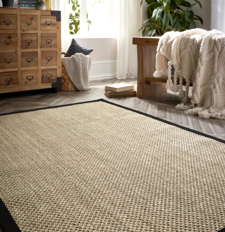 Sisal Natural/Black Border