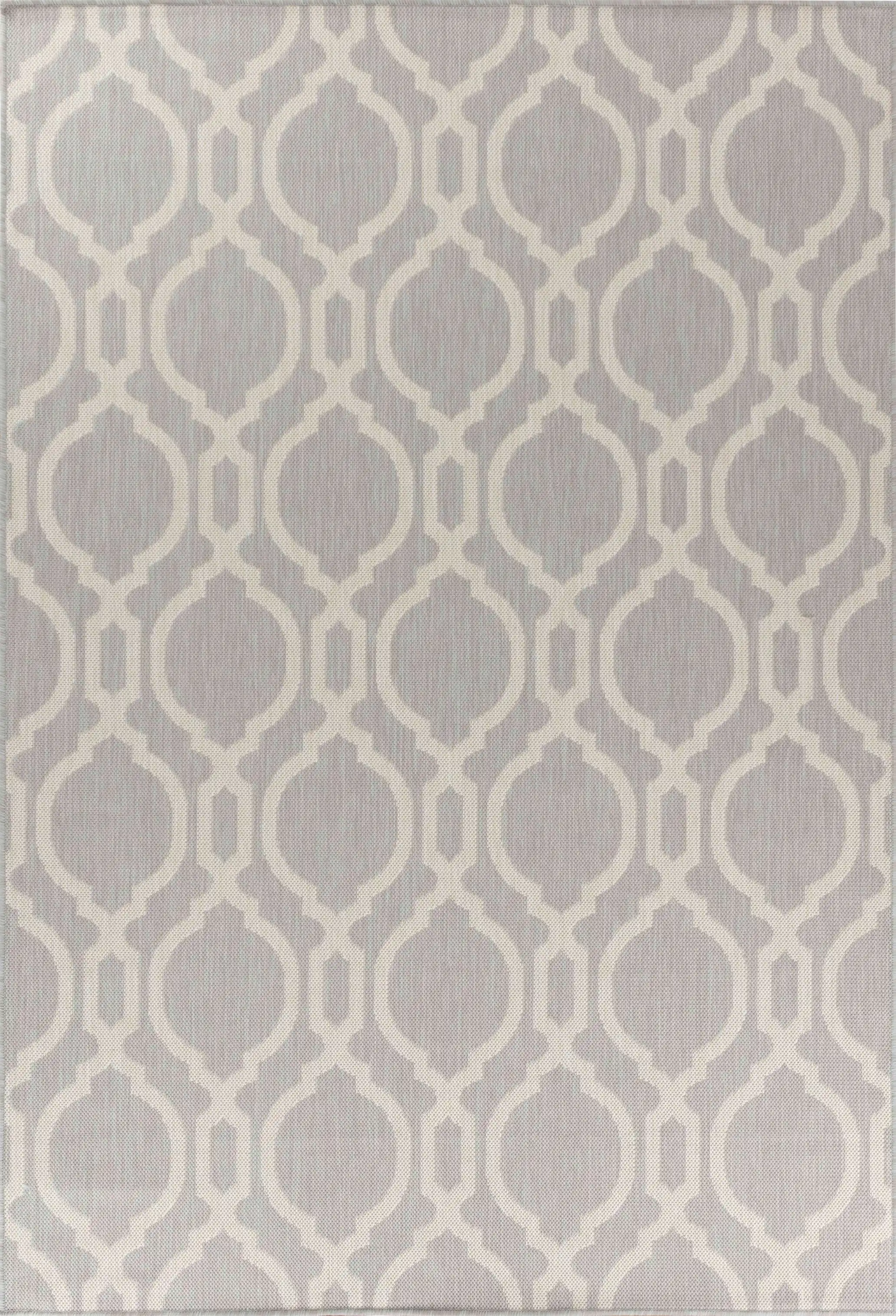 Sky Outdoor Trellis Silver Rug - Image 2