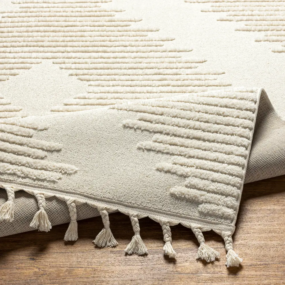 Sloan Berber Global High Pile Ivory Rug - Image 7