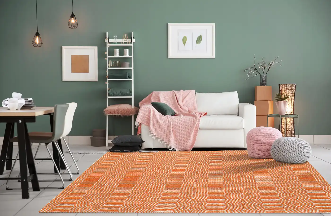 Sloan Orange Rug - Image 3