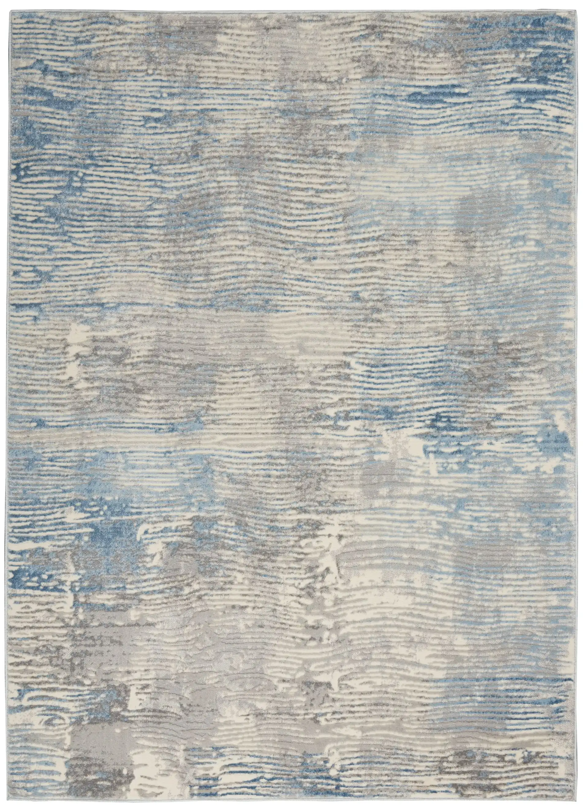 Solace SLA01 Ivory Grey Blue Rug - Image 4