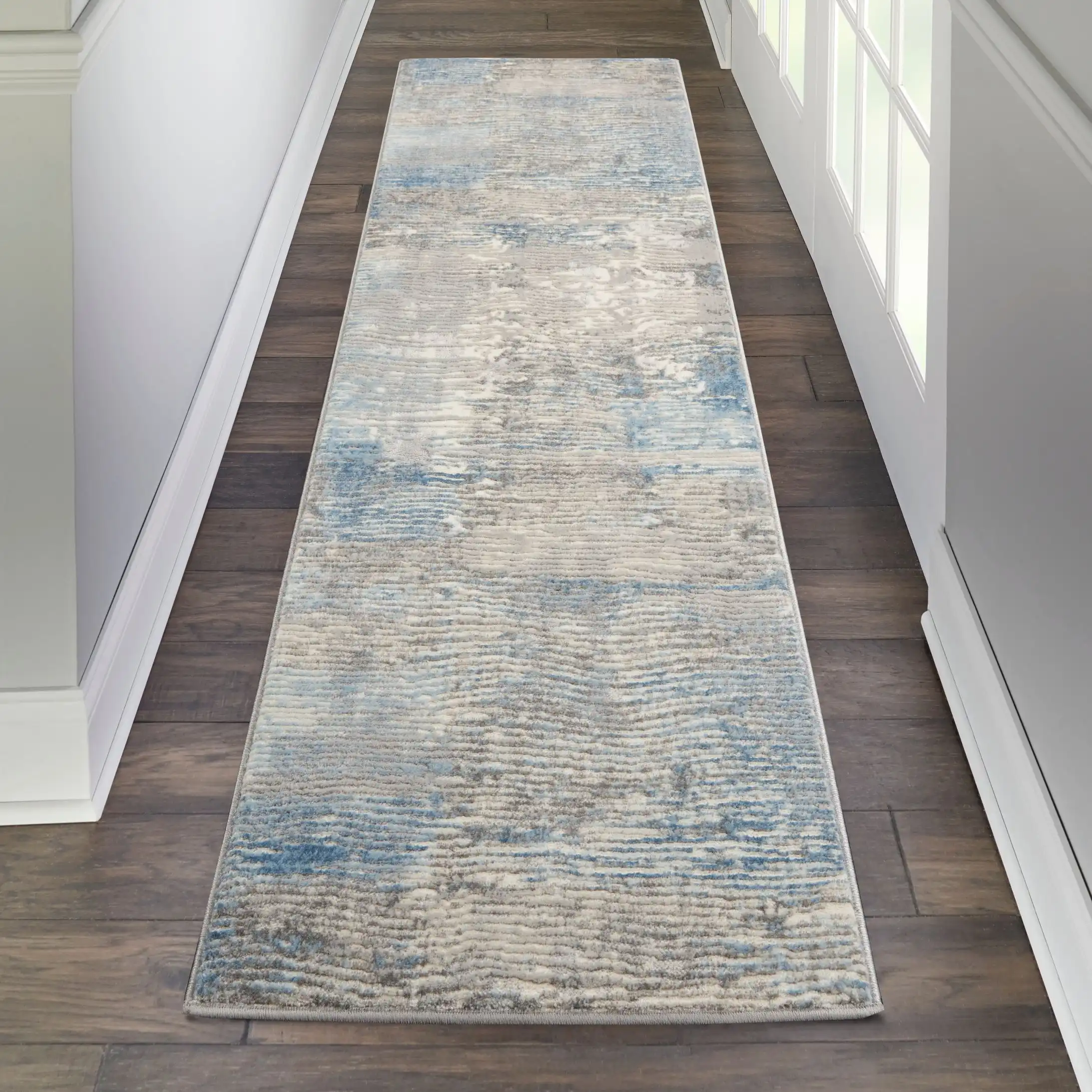 Solace SLA01 Ivory Grey Blue Rug - Image 5