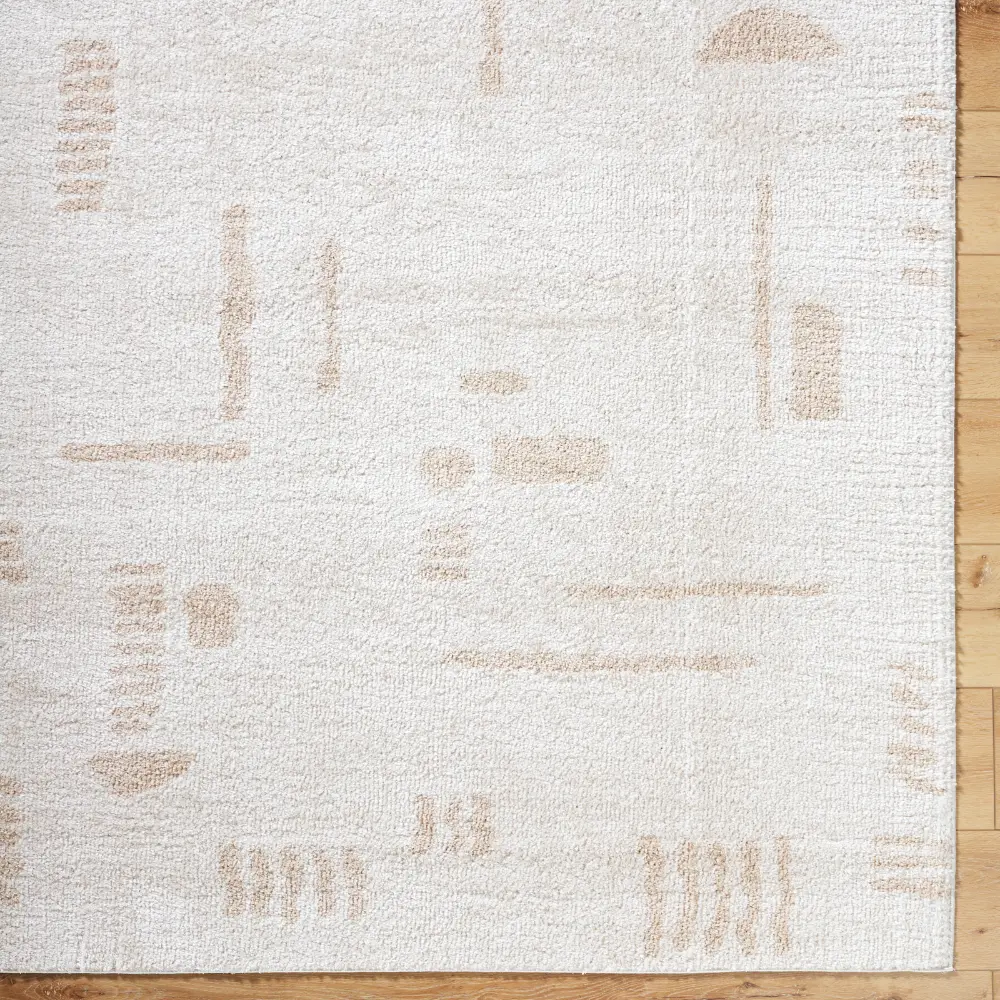 Soline Machine Washable Modern Shaggy Beige Rug - Image 2