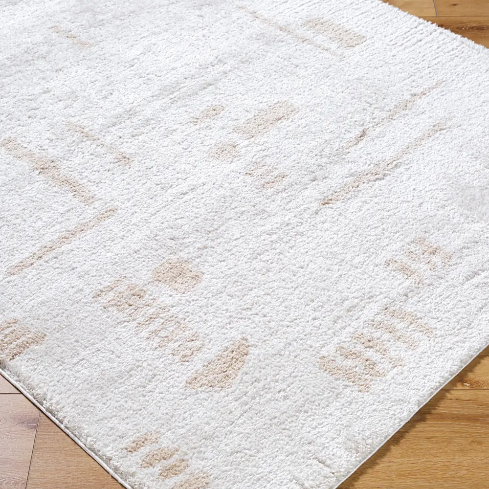 Soline Machine Washable Modern Shaggy Beige Rug - Image 5