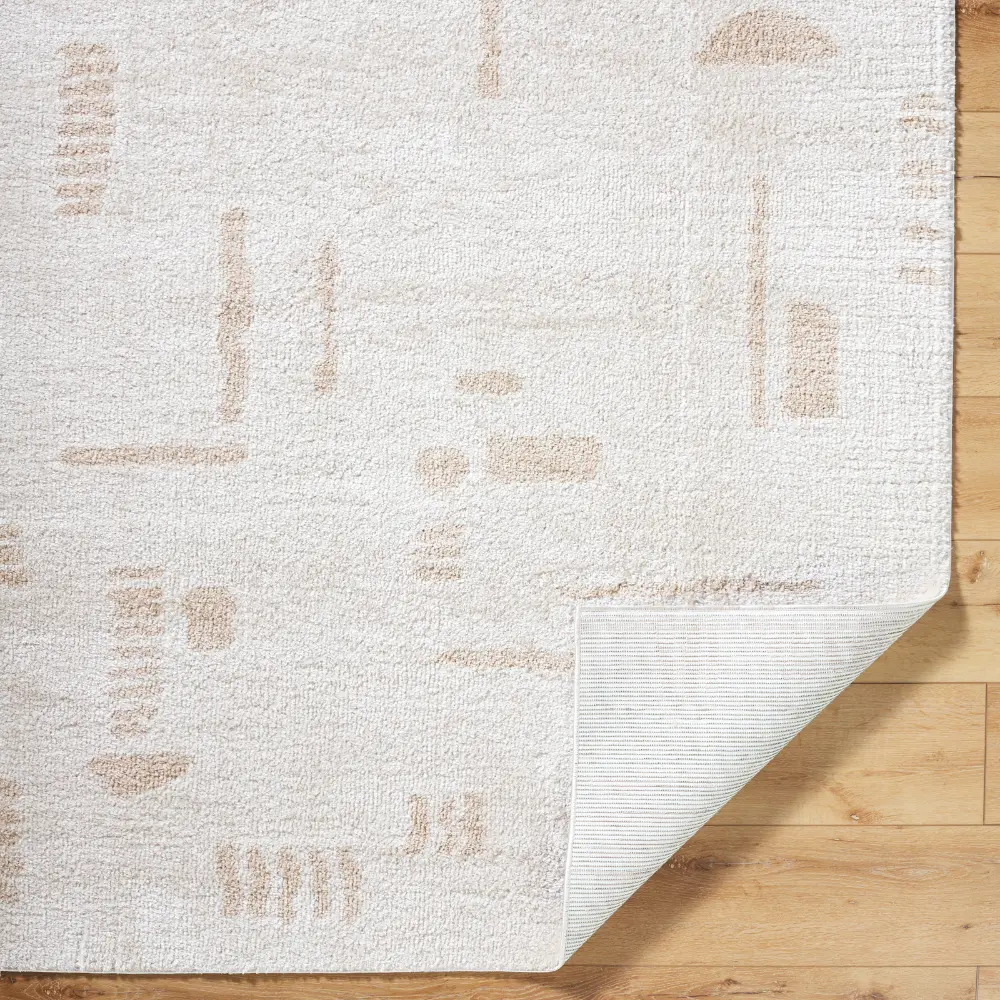 Soline Machine Washable Modern Shaggy Beige Rug - Image 6