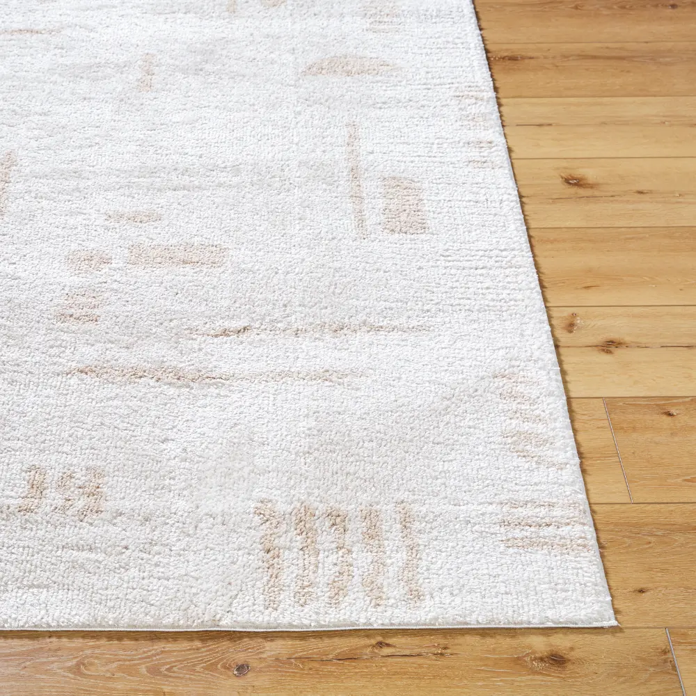 Soline Machine Washable Modern Shaggy Beige Rug - Image 7