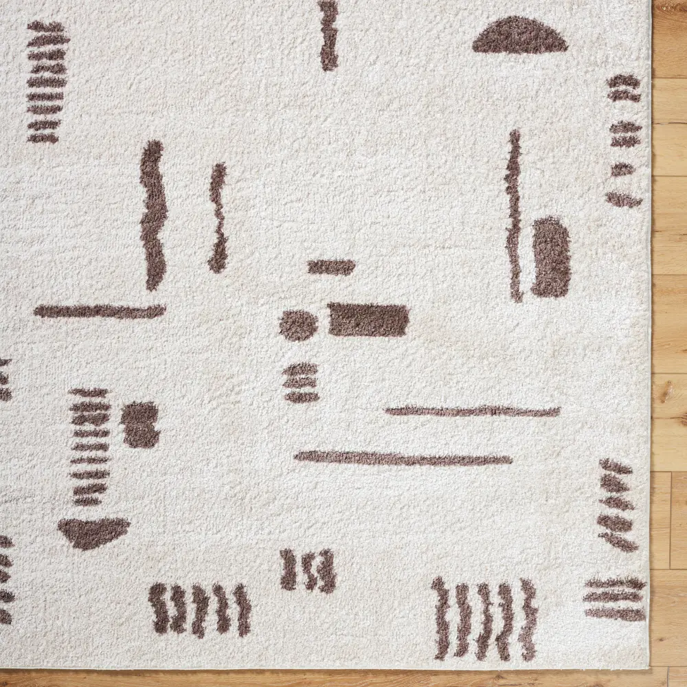 Soline Machine Washable Modern Shaggy Dark Brown Rug - Image 2