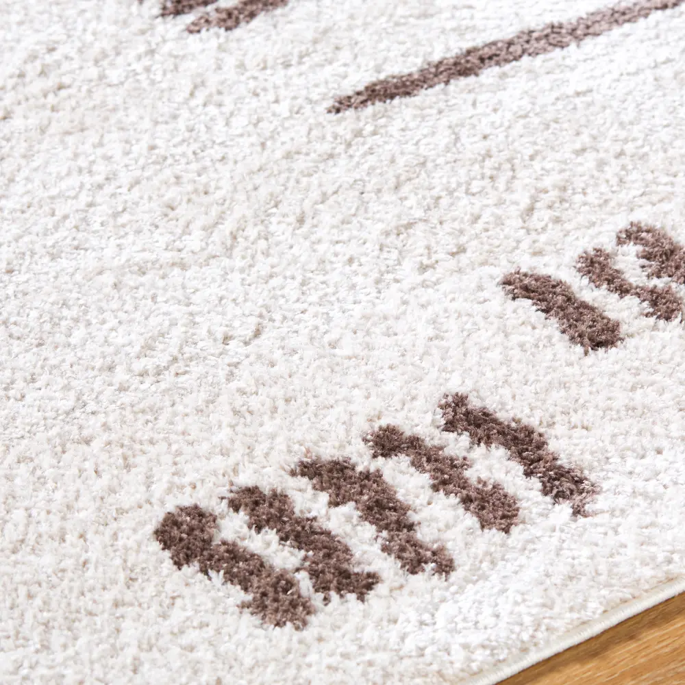 Soline Machine Washable Modern Shaggy Dark Brown Rug - Image 3