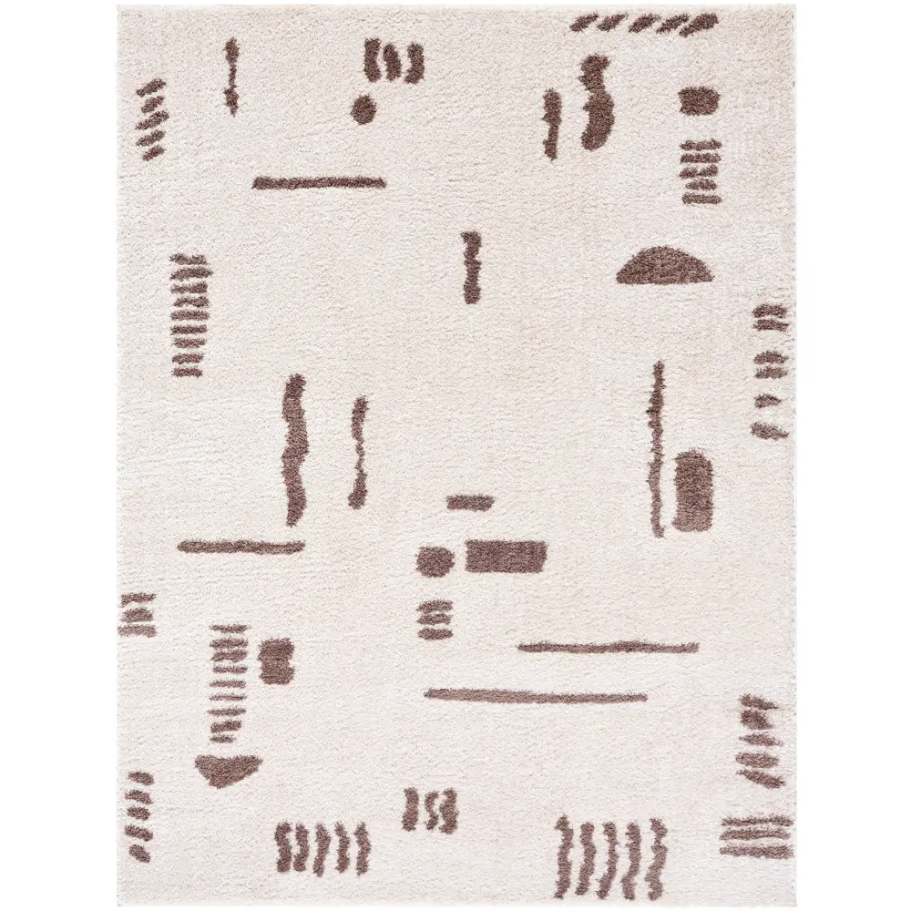 Soline Machine Washable Modern Shaggy Dark Brown Rug - Image 4