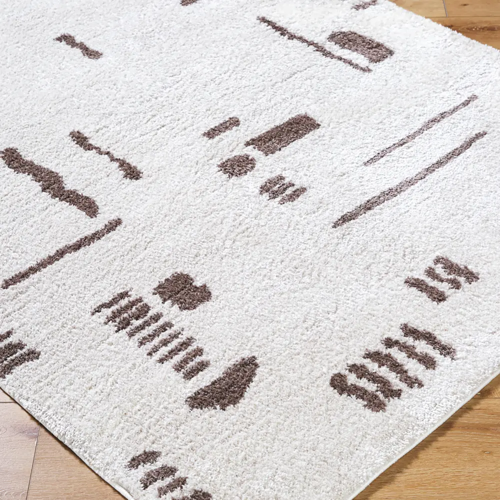 Soline Machine Washable Modern Shaggy Dark Brown Rug - Image 5