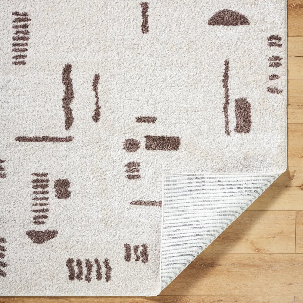 Soline Machine Washable Modern Shaggy Dark Brown Rug - Image 6