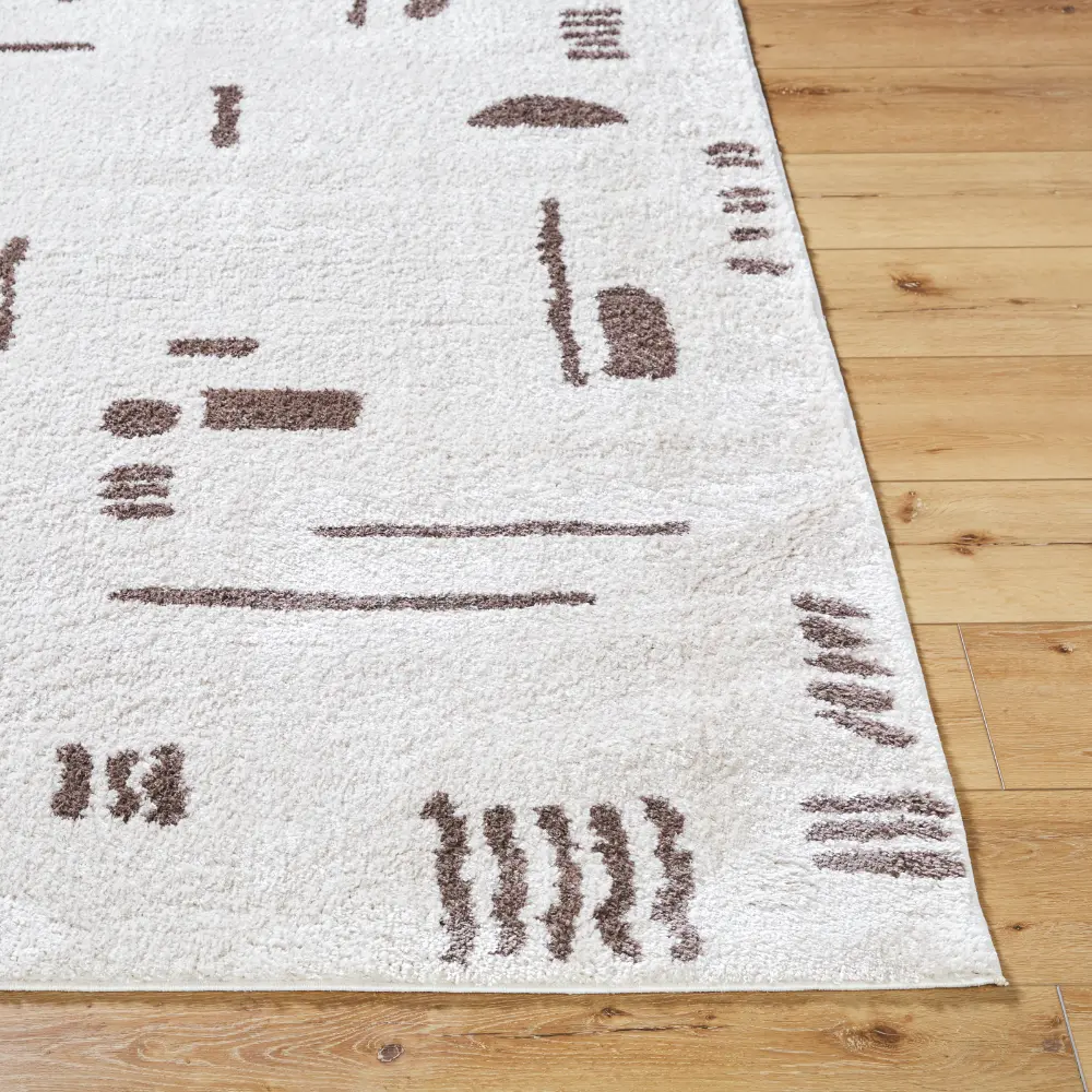 Soline Machine Washable Modern Shaggy Dark Brown Rug - Image 7