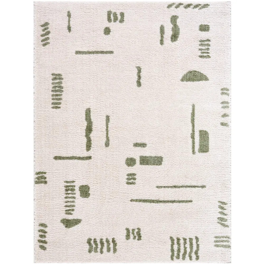 Soline Machine Washable Modern Shaggy Grass Green Rug - Image 4