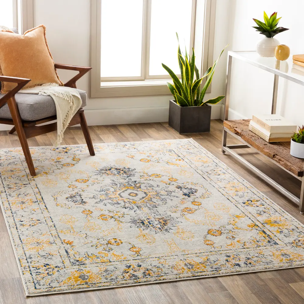Sonam Vintage Oriental Boho Yellow Rug