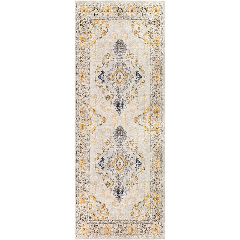 Sonam Vintage Oriental Boho Yellow Rug - Image 3